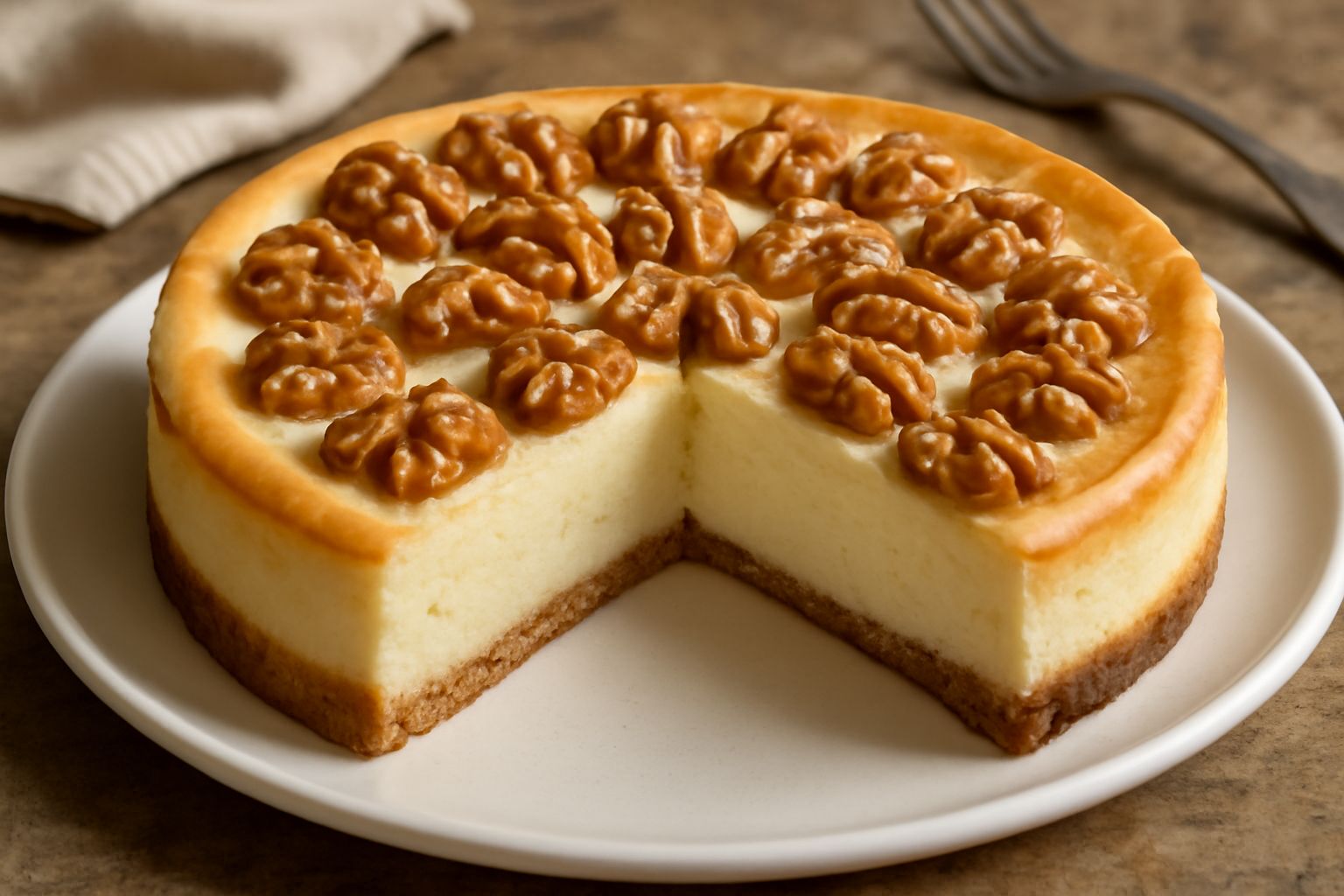 Torta al formaggio e noci