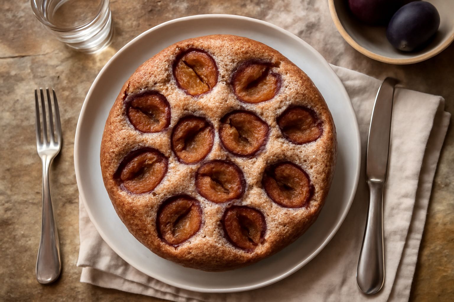 Torta alle prugne: dolcezza naturale che nutre il corpo senza appesantire