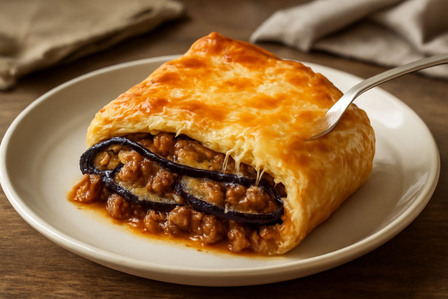 Torta con le melanzane e ragù