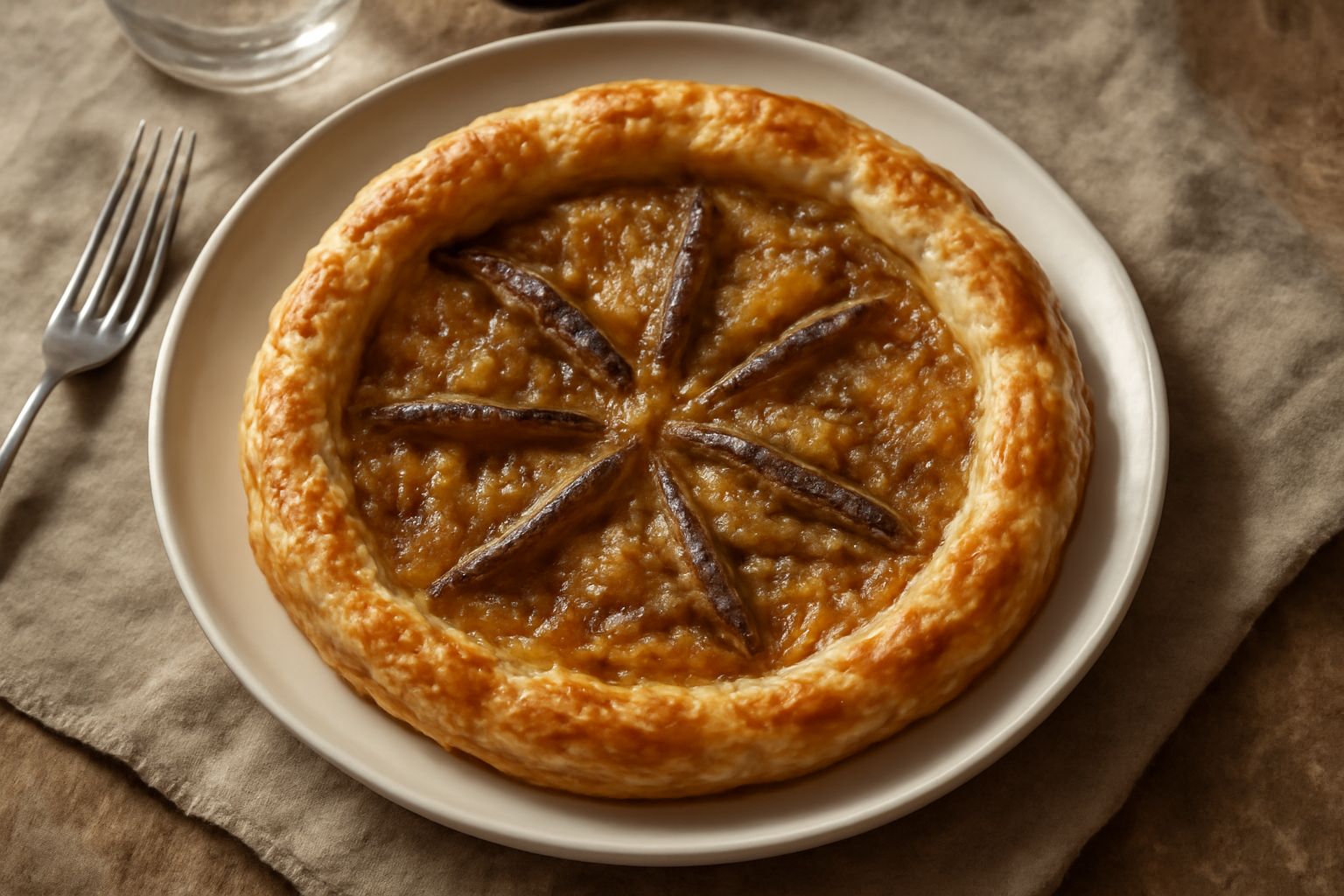 Torta d'cipolle e acciughe