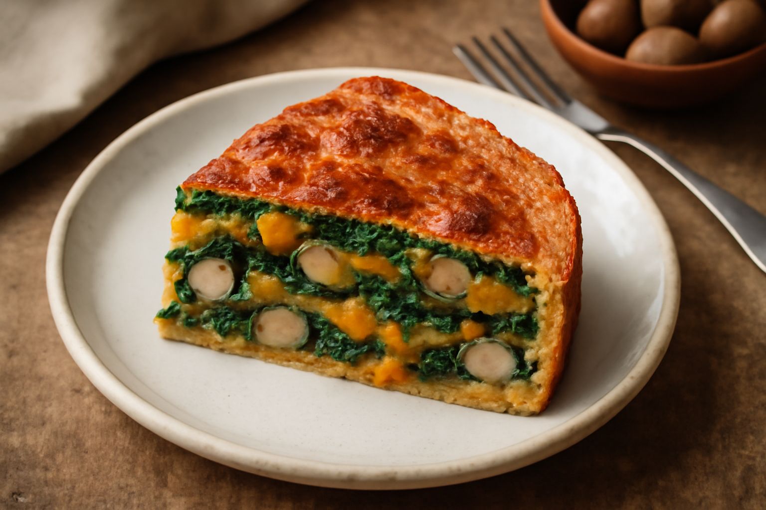 Torta di castagne e verdure
