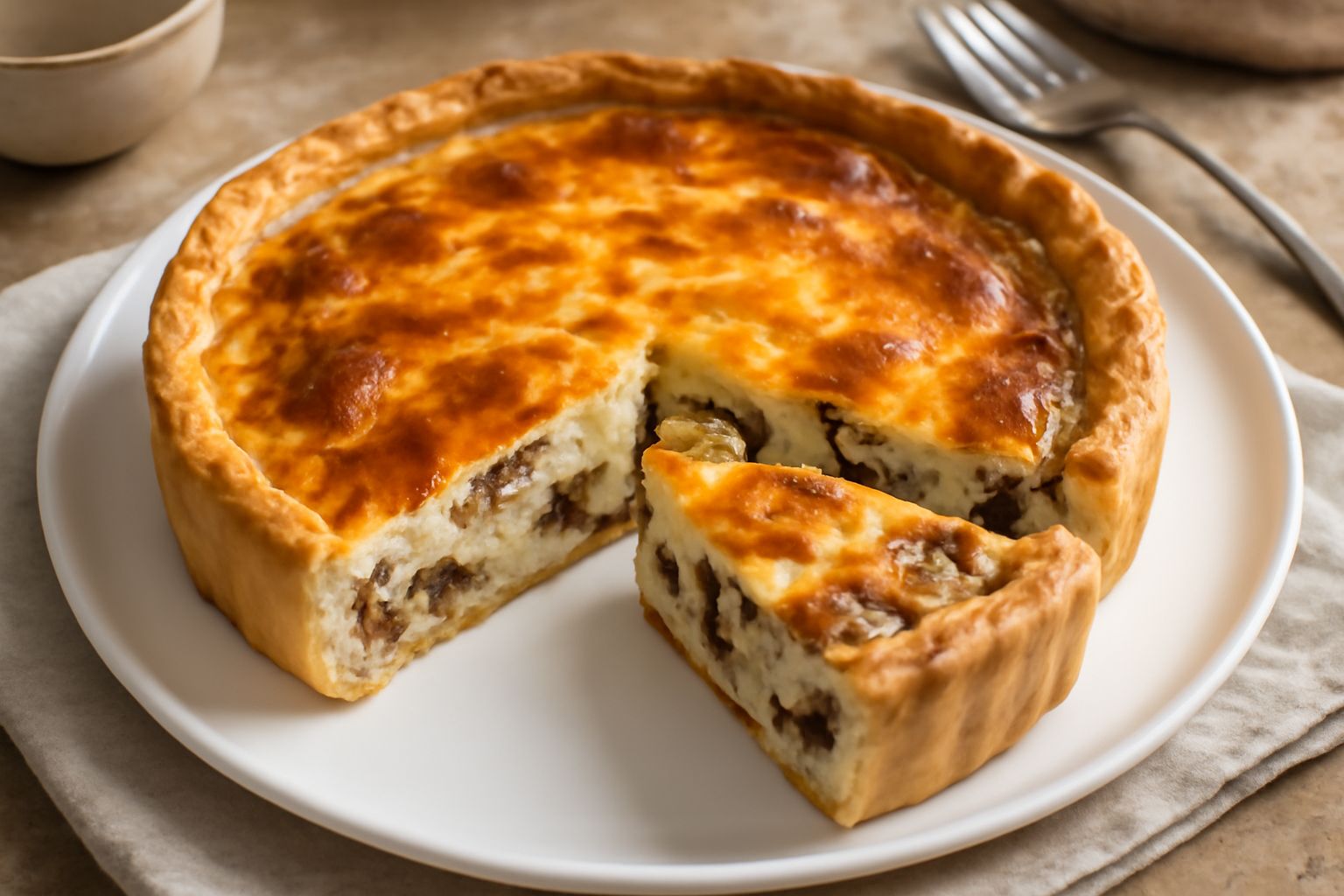 Torta di funghi e formaggi