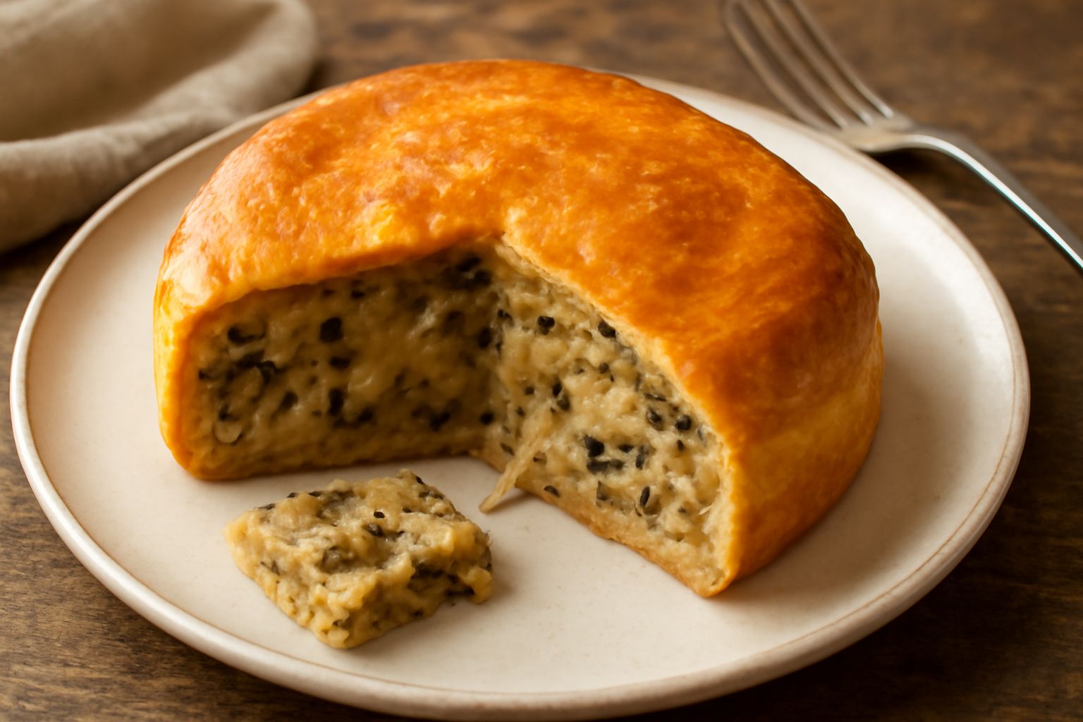 Torta di funghi porcini