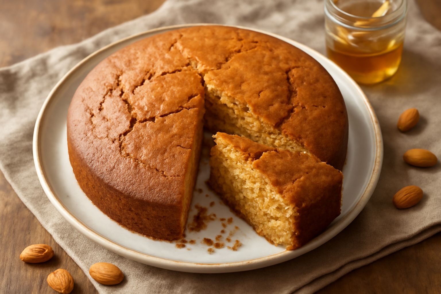 Torta di mandorle e miele