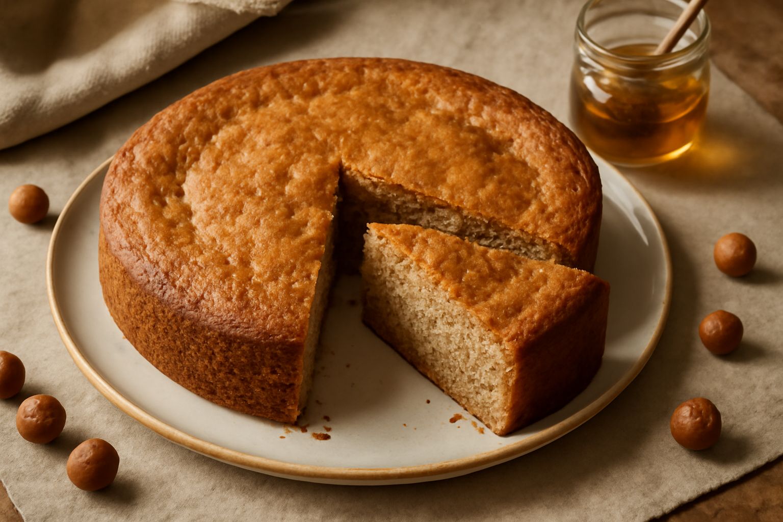 Torta di nocciole e miele