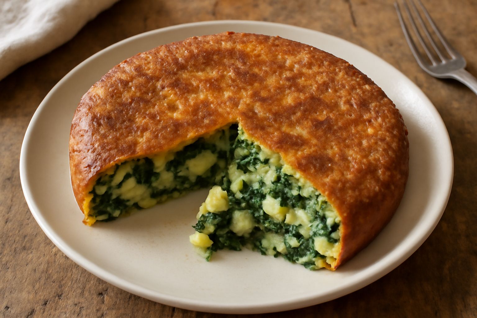 Torta di patate e cicoria