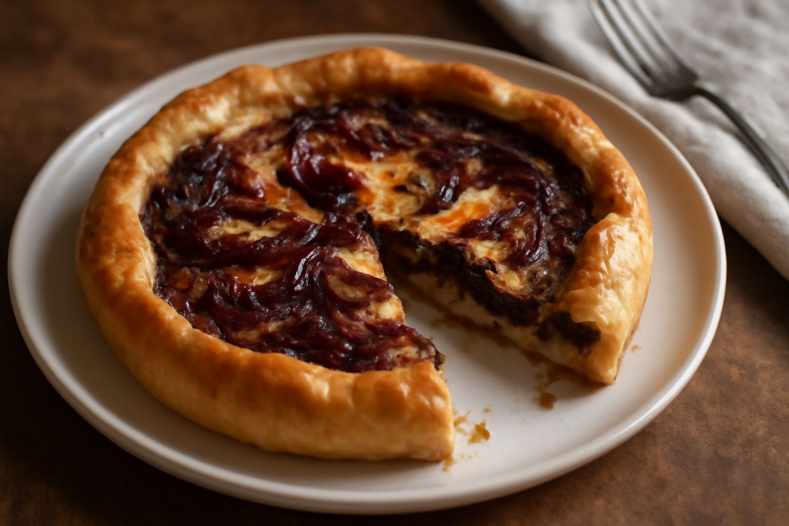 Torta di radicchio rosso