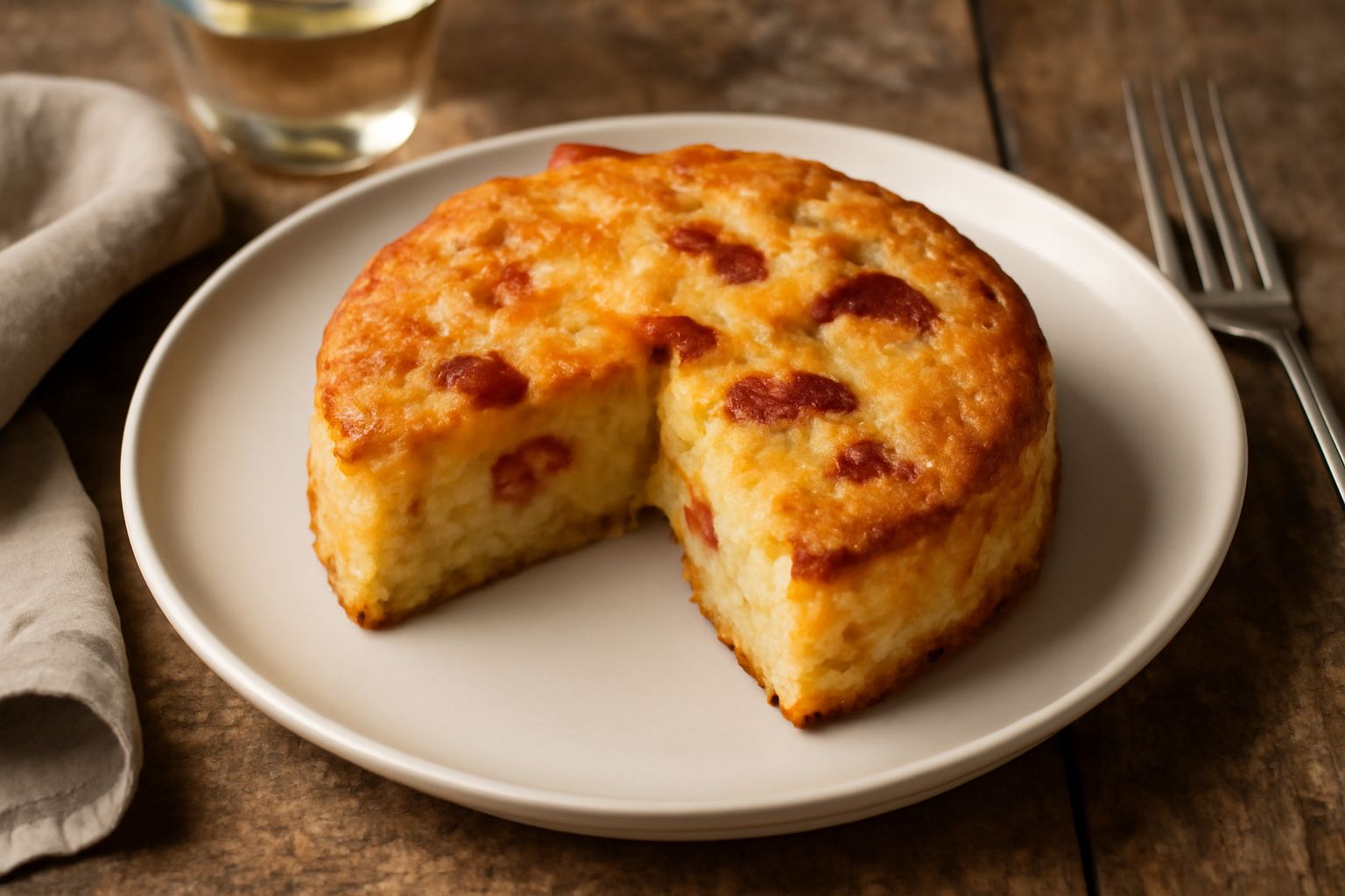 Torta di riso e salame