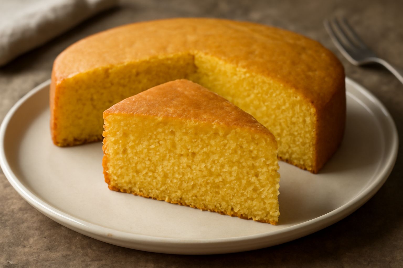 Torta dolce di farina gialla