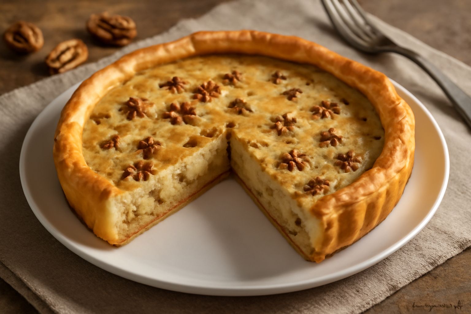 Torta salata alle noci