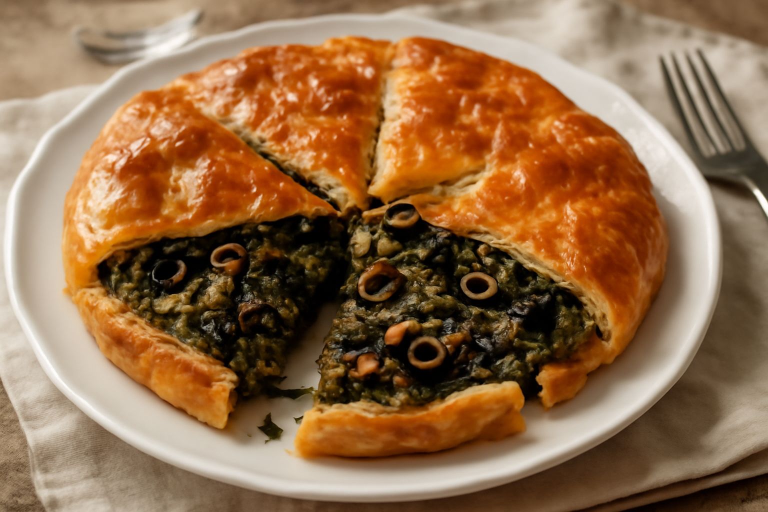 Torta salata di scarola