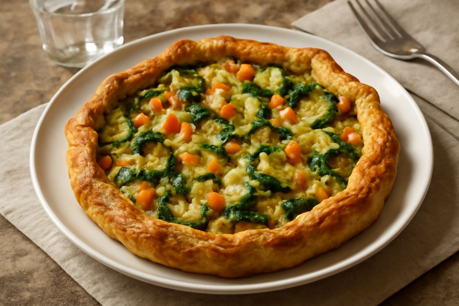 Torta salata di verdure cotte