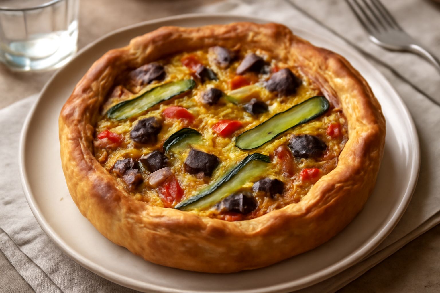 Torta salata di verdure stantie