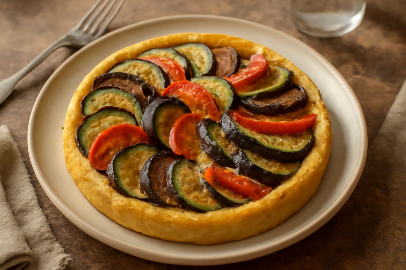 Torta tiepida di verdure