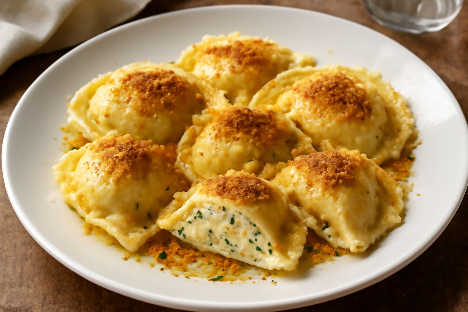 Tortelli di ricotta e pangrattato
