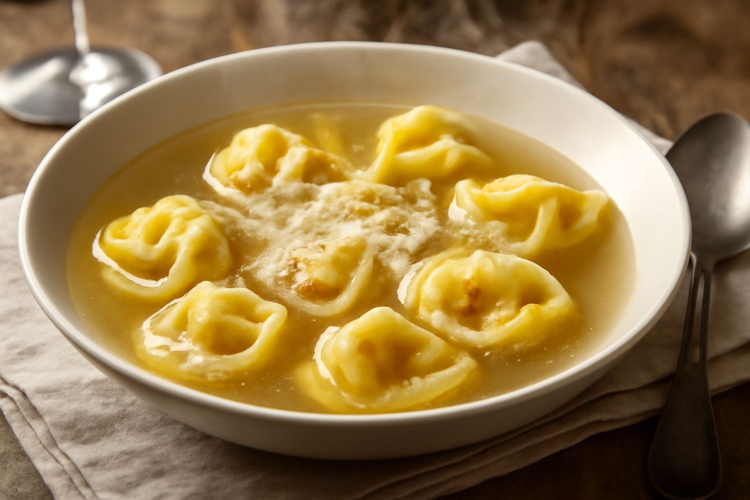 Tortelli di zucca in brodo
