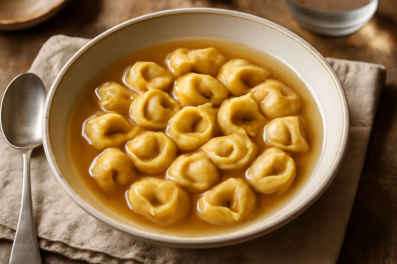Tortellini in brodo: sfoglia sottile e ripieno compatto, come farli