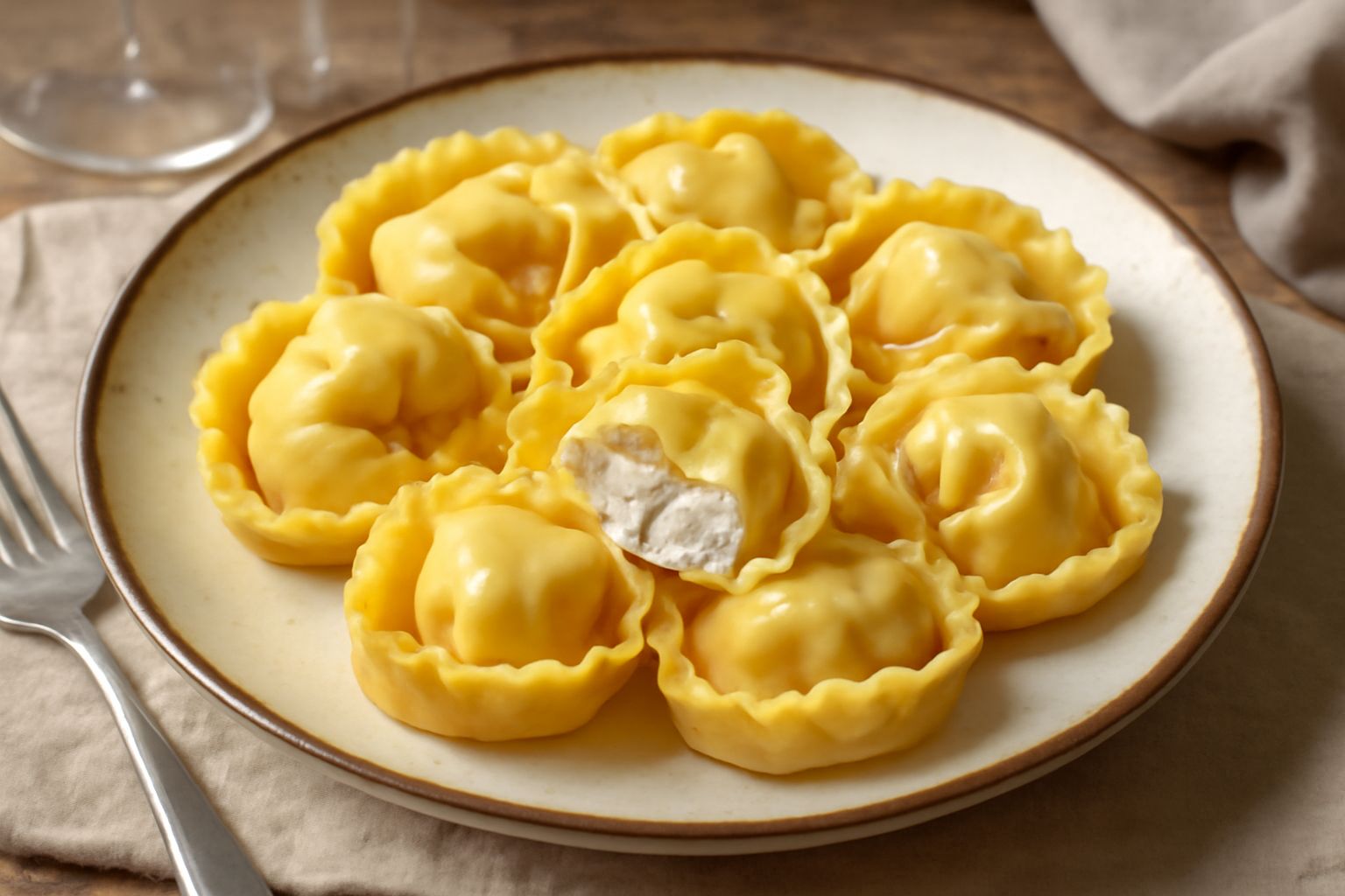 Tortelloni di ricotta e melanzane