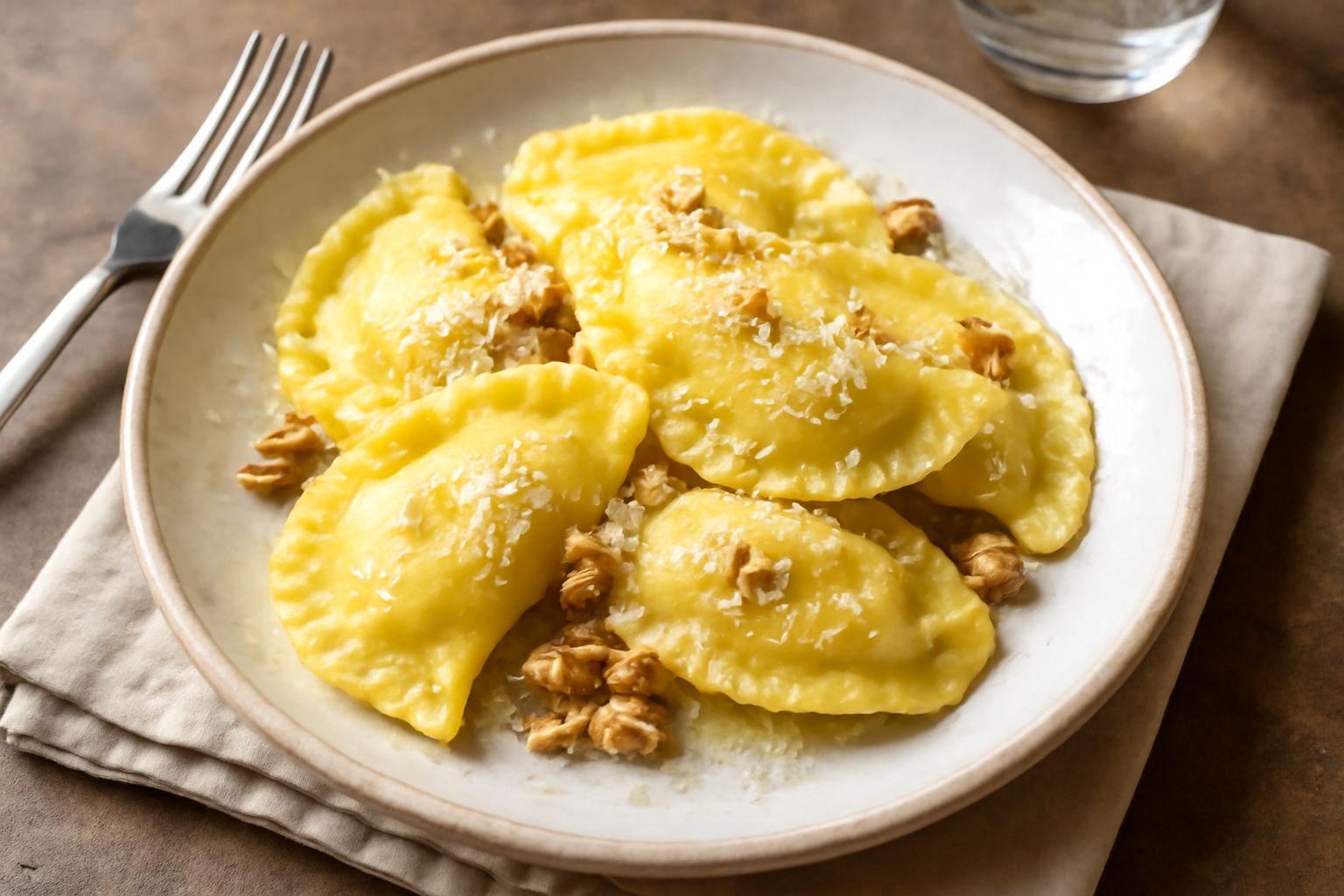 Tortelloni di ricotta e noci