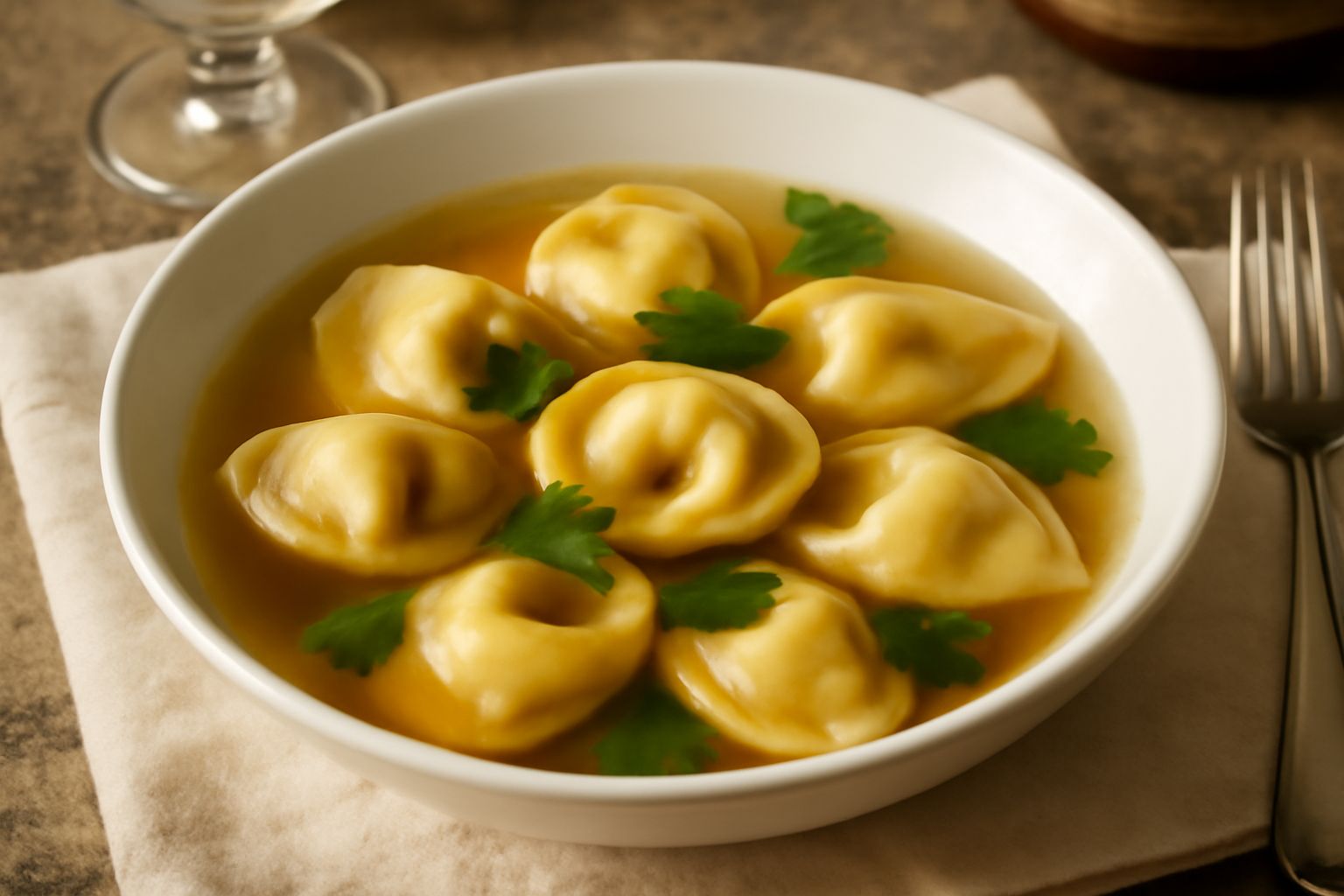 Tortelloni in brodo