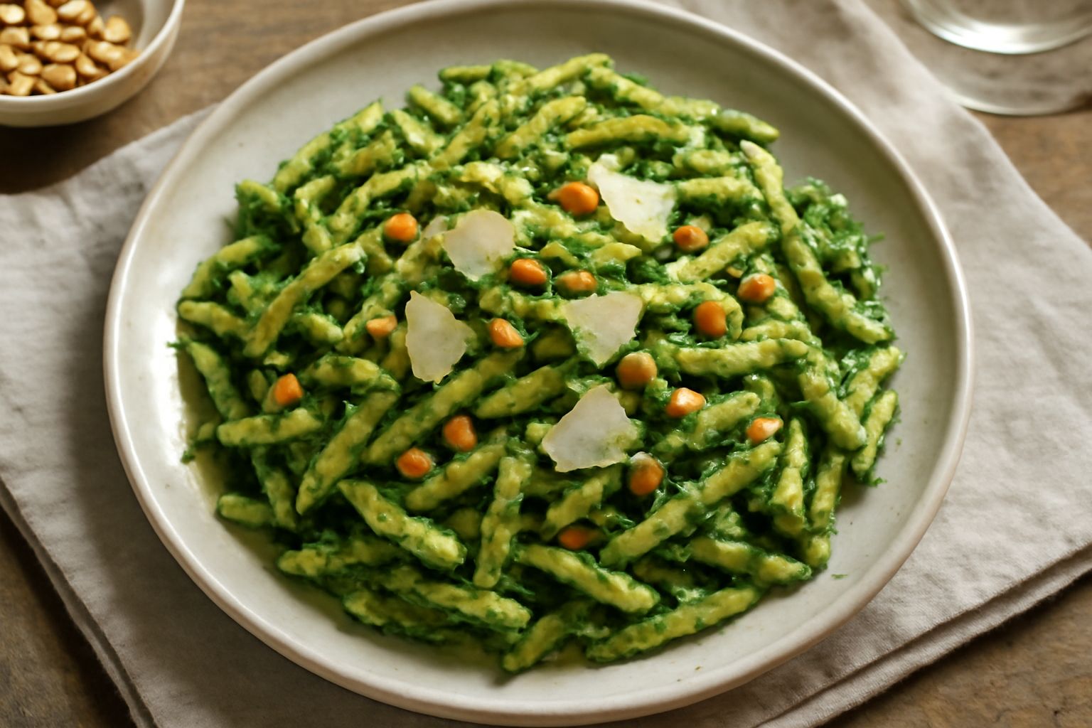 Trofie al pesto di basilico genovese
