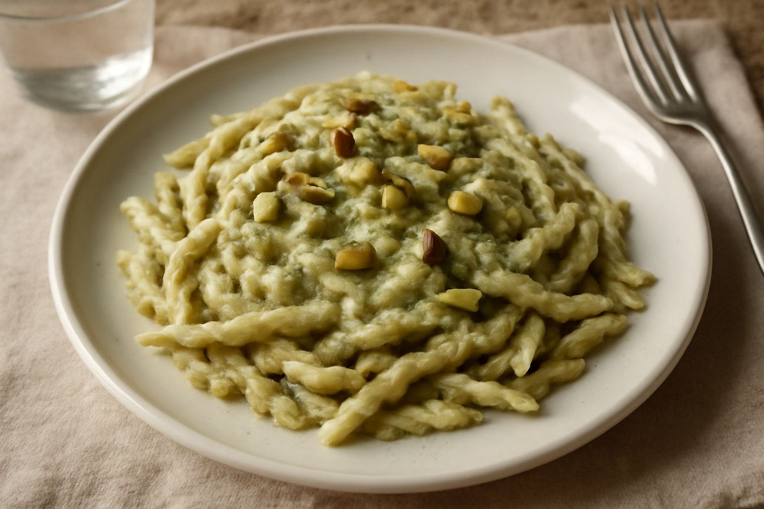 Trofie al pesto di pistacchio