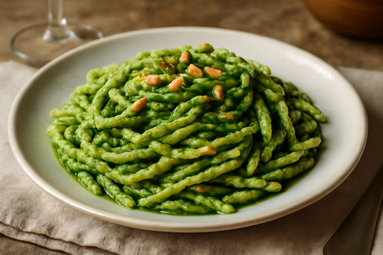 Trofie al pesto: pasta cremosa e gustosa che nutre senza appesantire