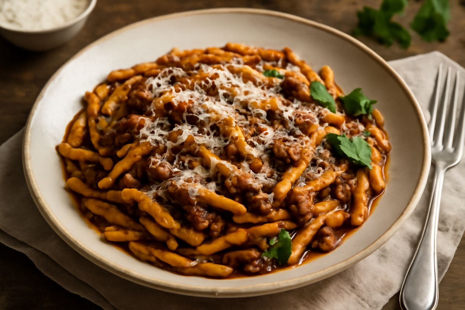 Trofie al ragù di salsiccia