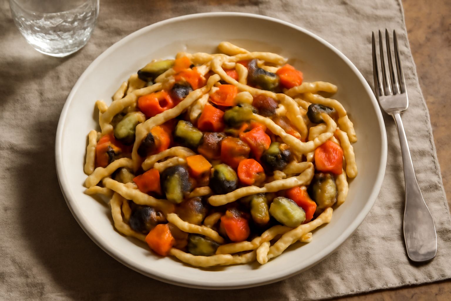 Trofie con avanzi di verdure