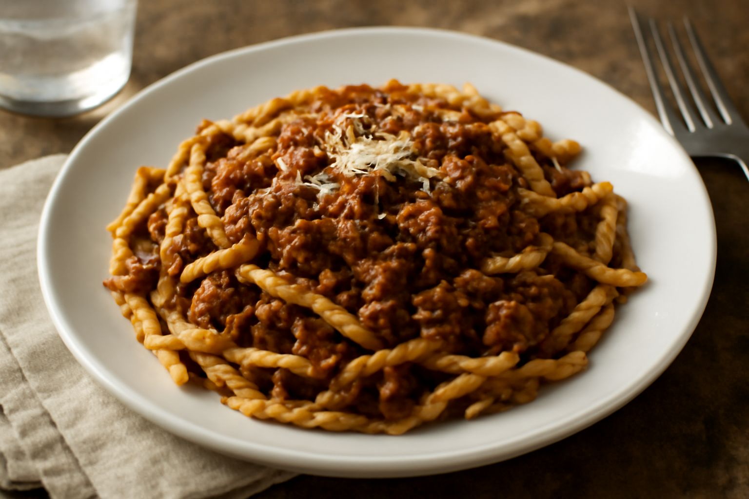Trofie con ragù di coniglio