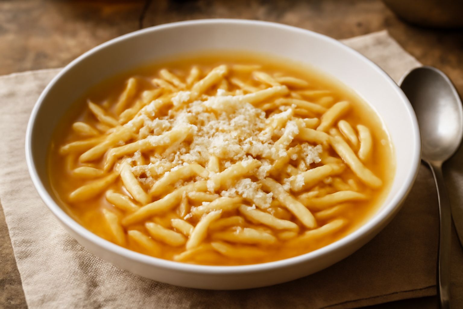 Trofie in brodo