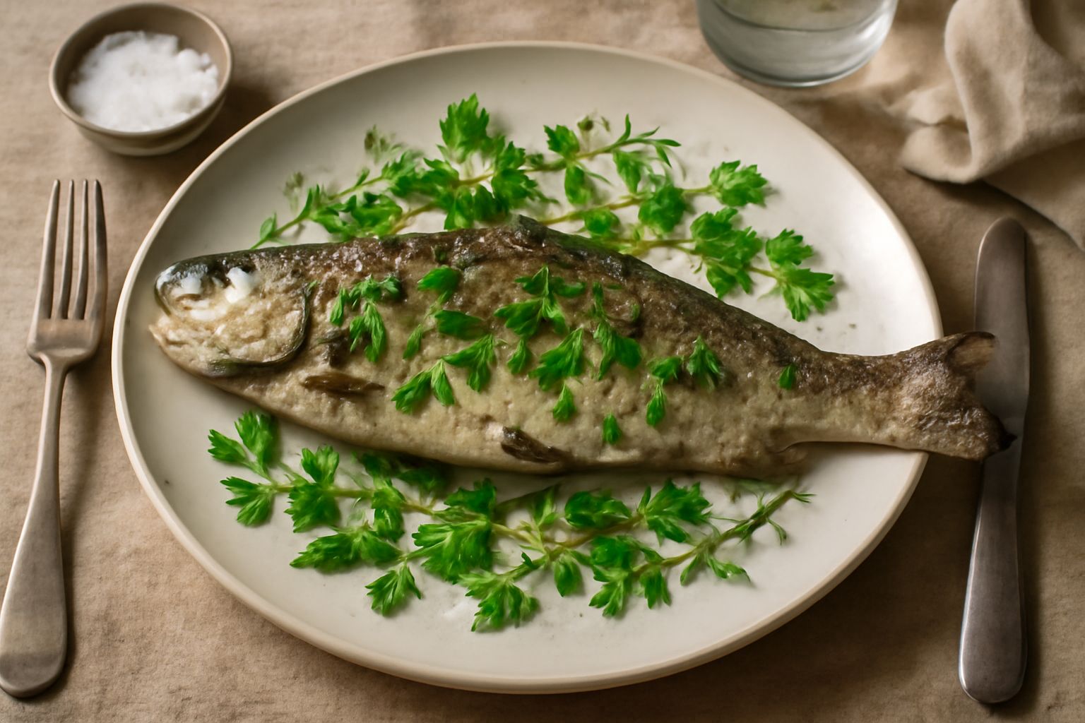 Trota al forno con erbe