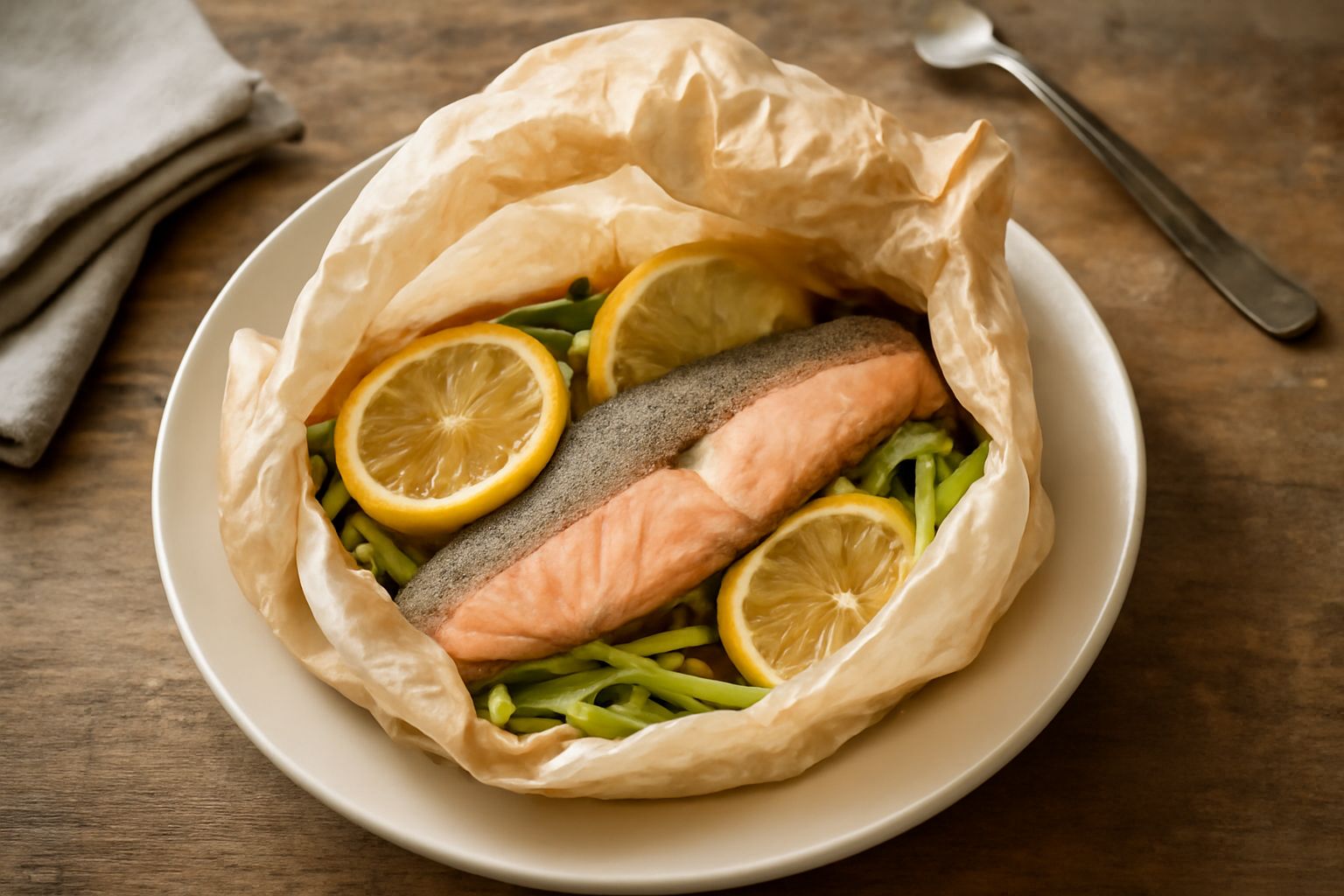 Trota salmonata al cartoccio