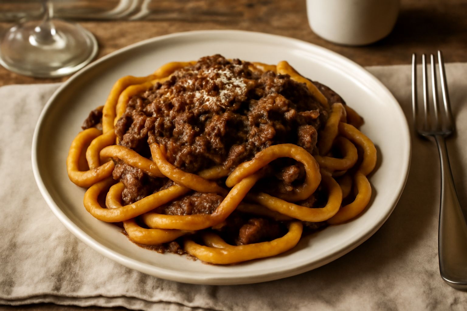 Umbricelli al ragù di cinghiale