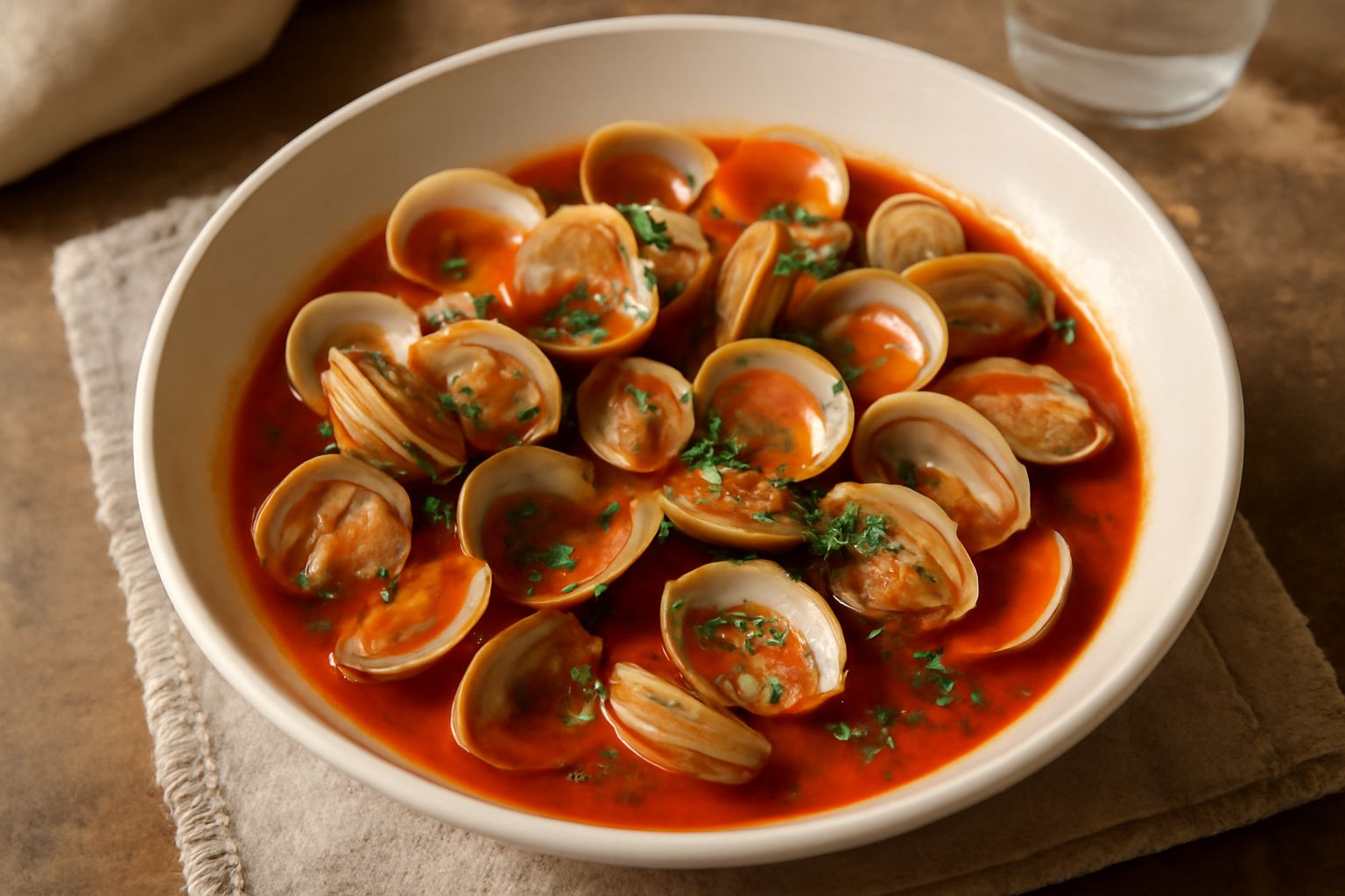 Vongole veraci in rosso