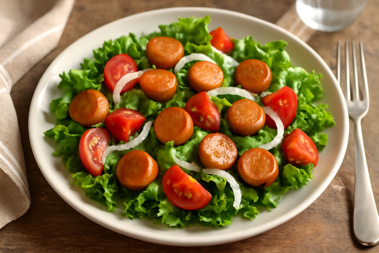 Würstel in insalata