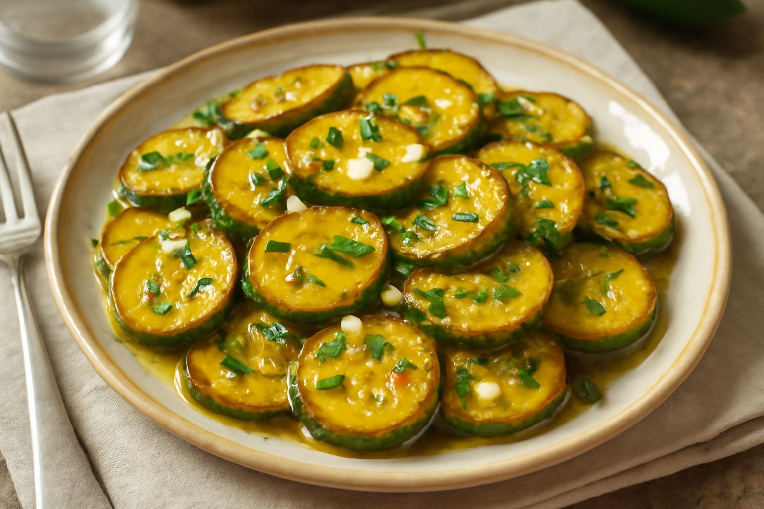 Zucchine trifolate conservate