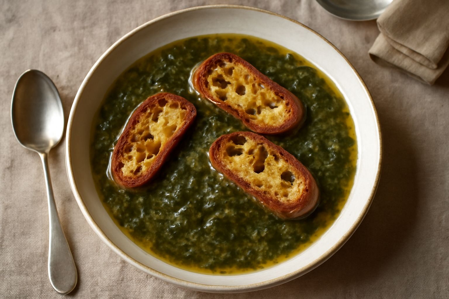 Zuppa d'erbe di campo