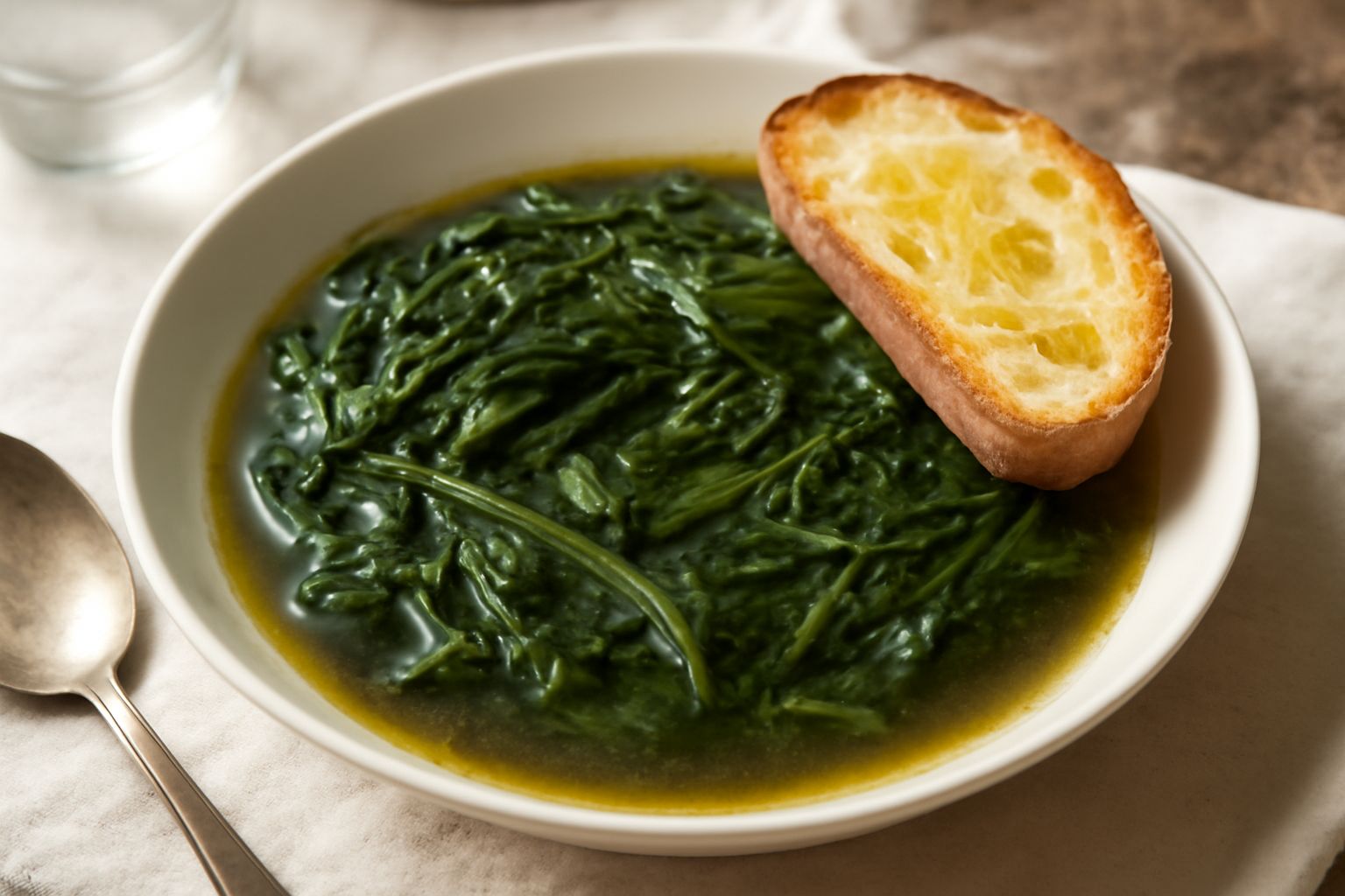 Zuppa d'erbe selvatiche