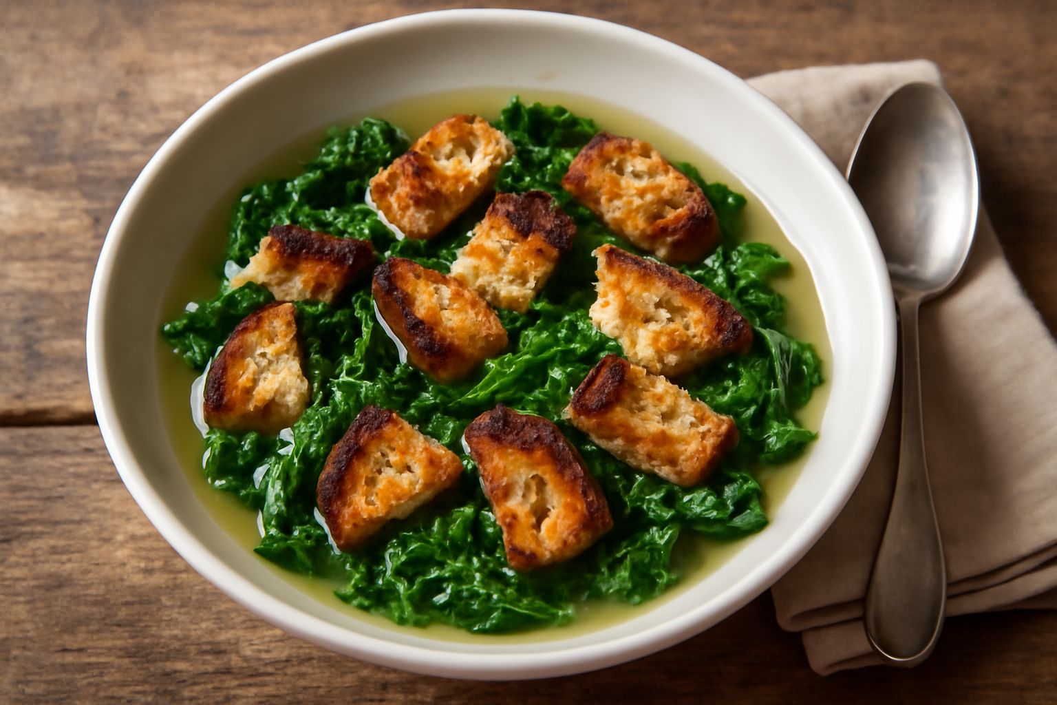 Zuppa di cavoli e pane raffermo