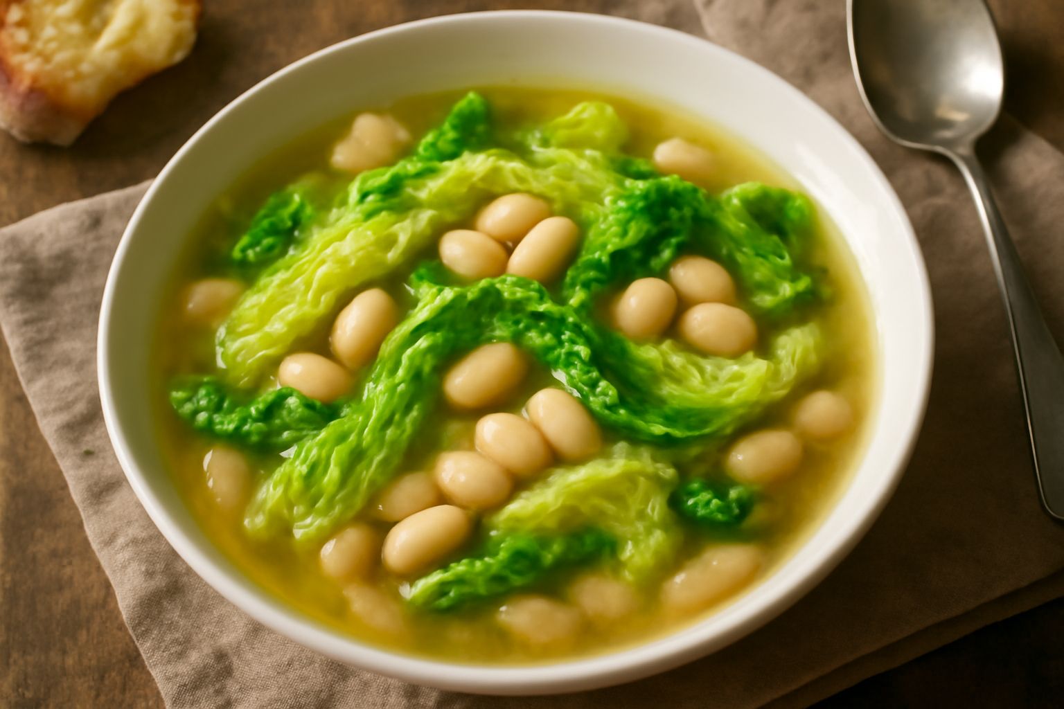 Zuppa di cavolo e fagioli