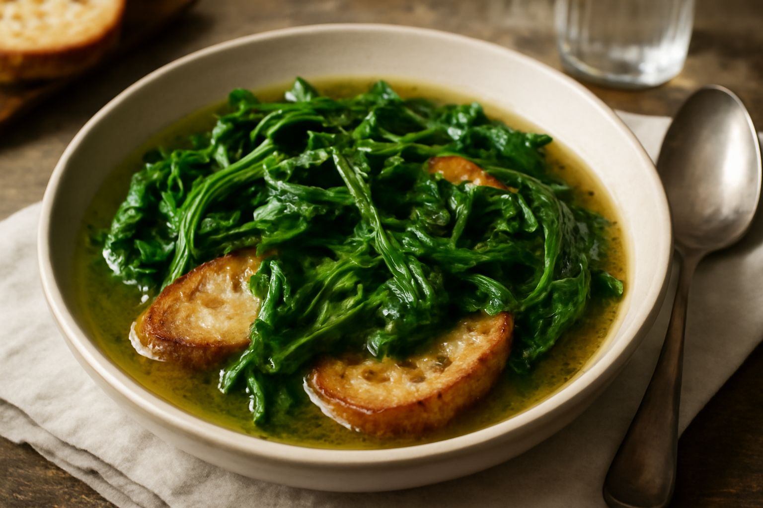 Zuppa di cicoria ripassata