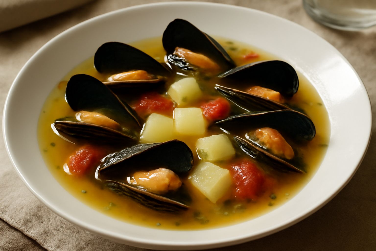 Zuppa di cozze e patate