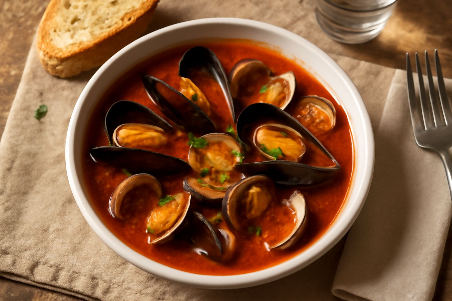 Zuppa di cozze e vongole