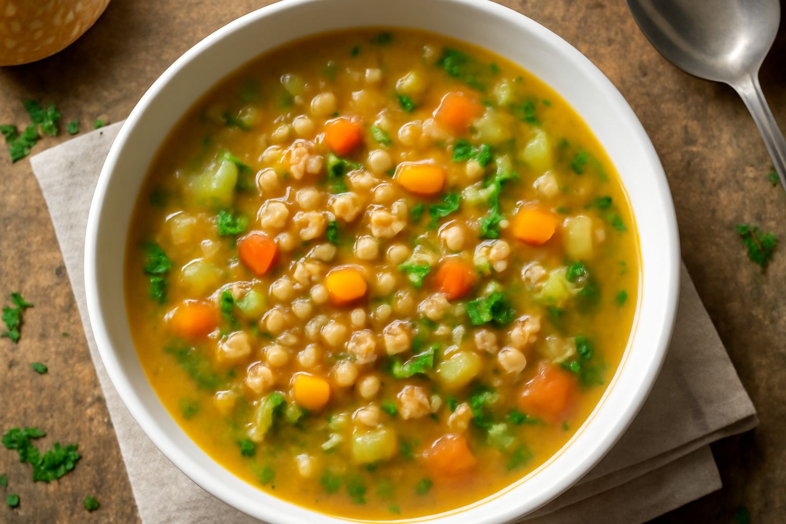 Zuppa di farro con le verdure