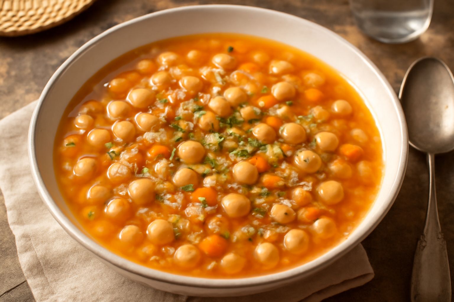 Zuppa di farro e ceci