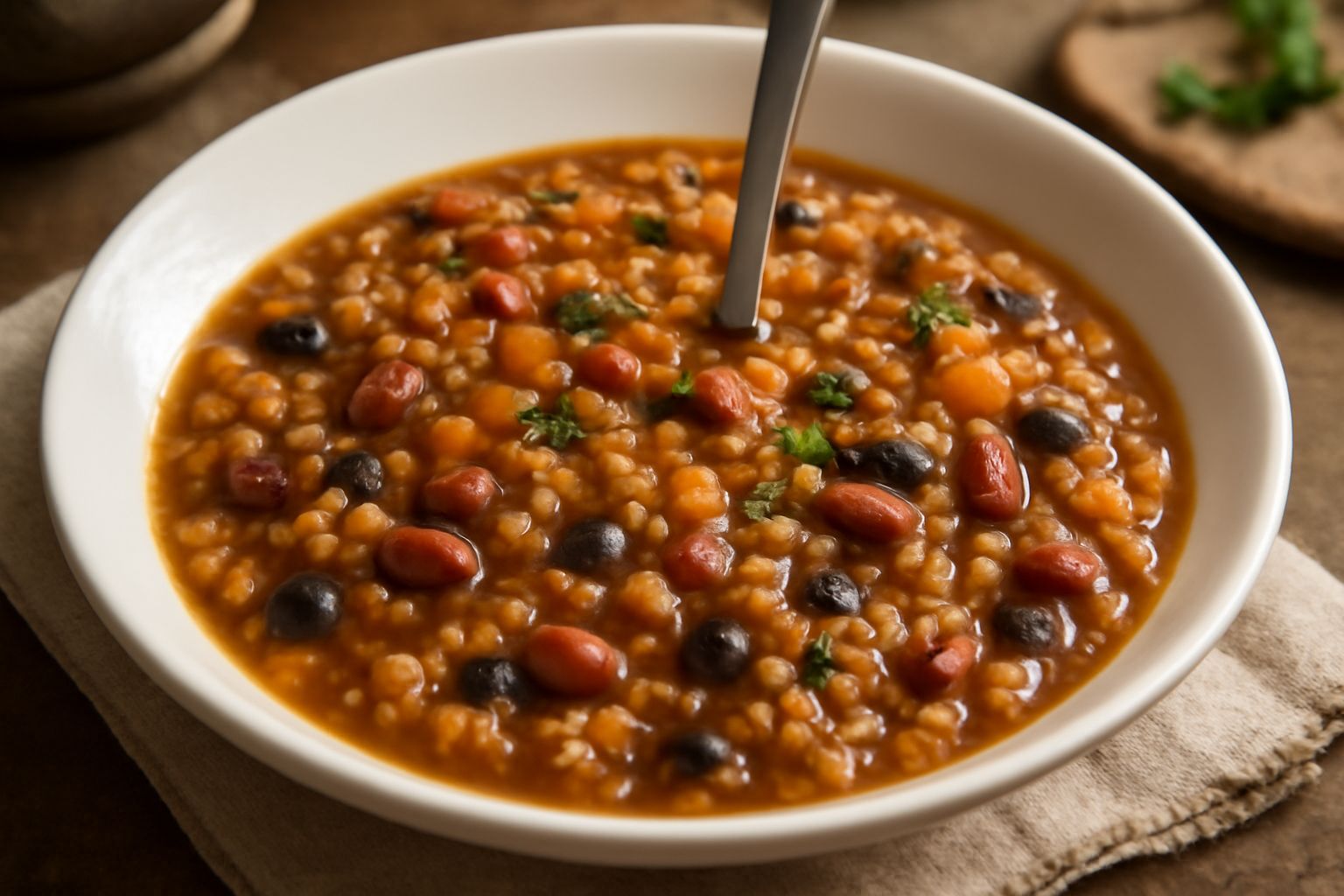 Zuppa di farro e fagioli