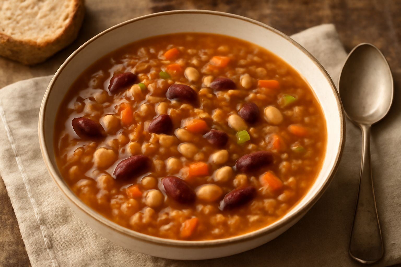 Zuppa di farro e legumi