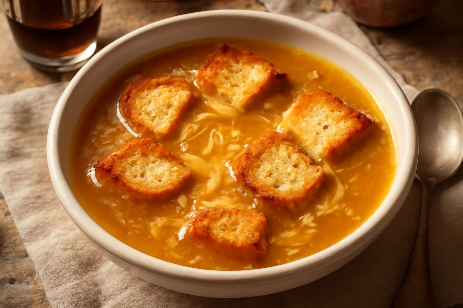 Zuppa di formaggio fuso e pane
