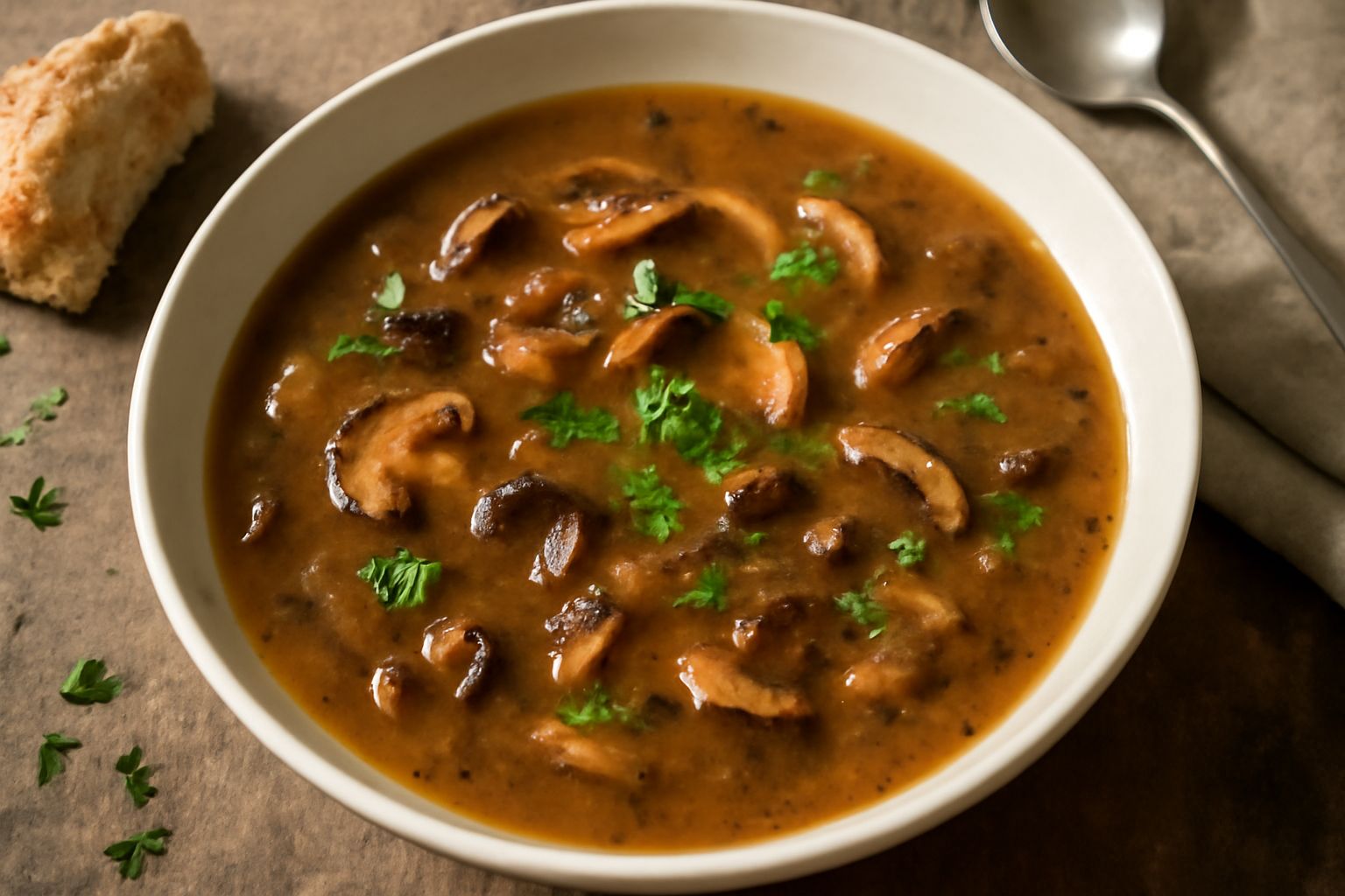 Zuppa di funghi secchi